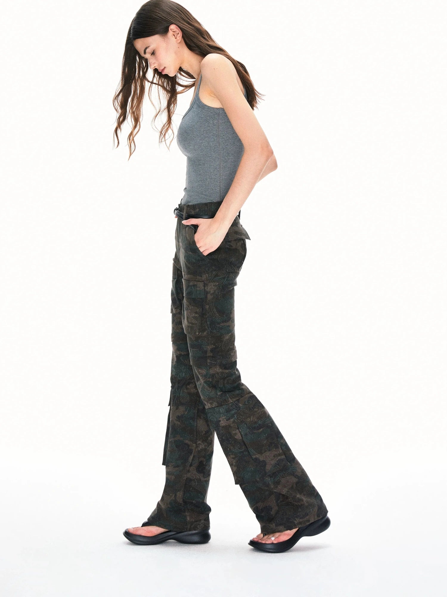 kvkv Vintage Knit Strappy Camisole With Built In Bra