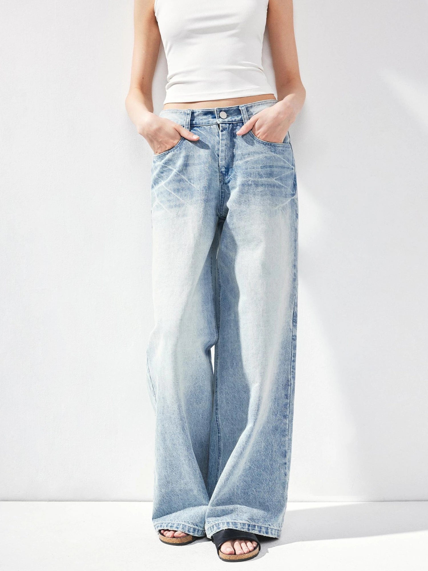 kvkv Vintage Light Blue Washed Boyfriend Jeans