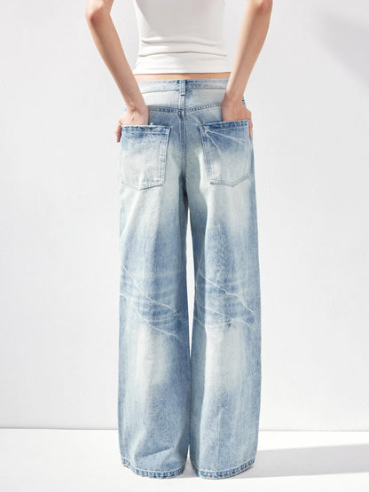 kvkv Vintage Light Blue Washed Boyfriend Jeans