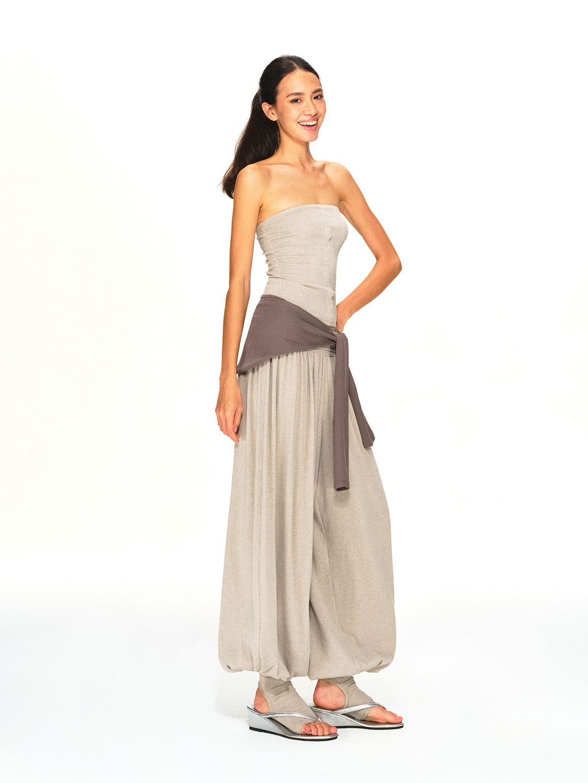 kvkv Vintage Oatmeal Slim Fit Structured Women&