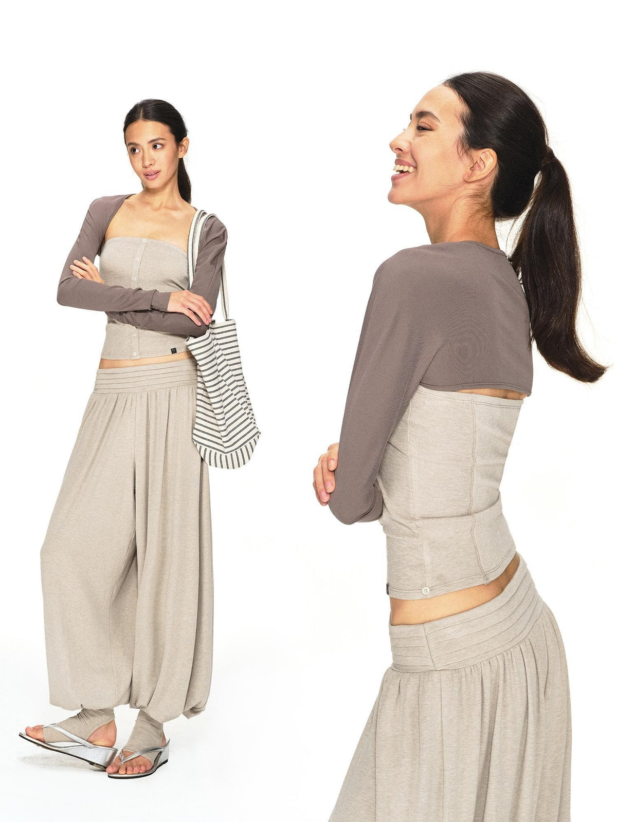 kvkv Vintage Oatmeal Slim Fit Structured Women&