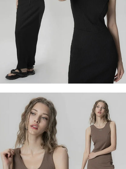 Vintage Serein Sandglass Strap Reversible Dress