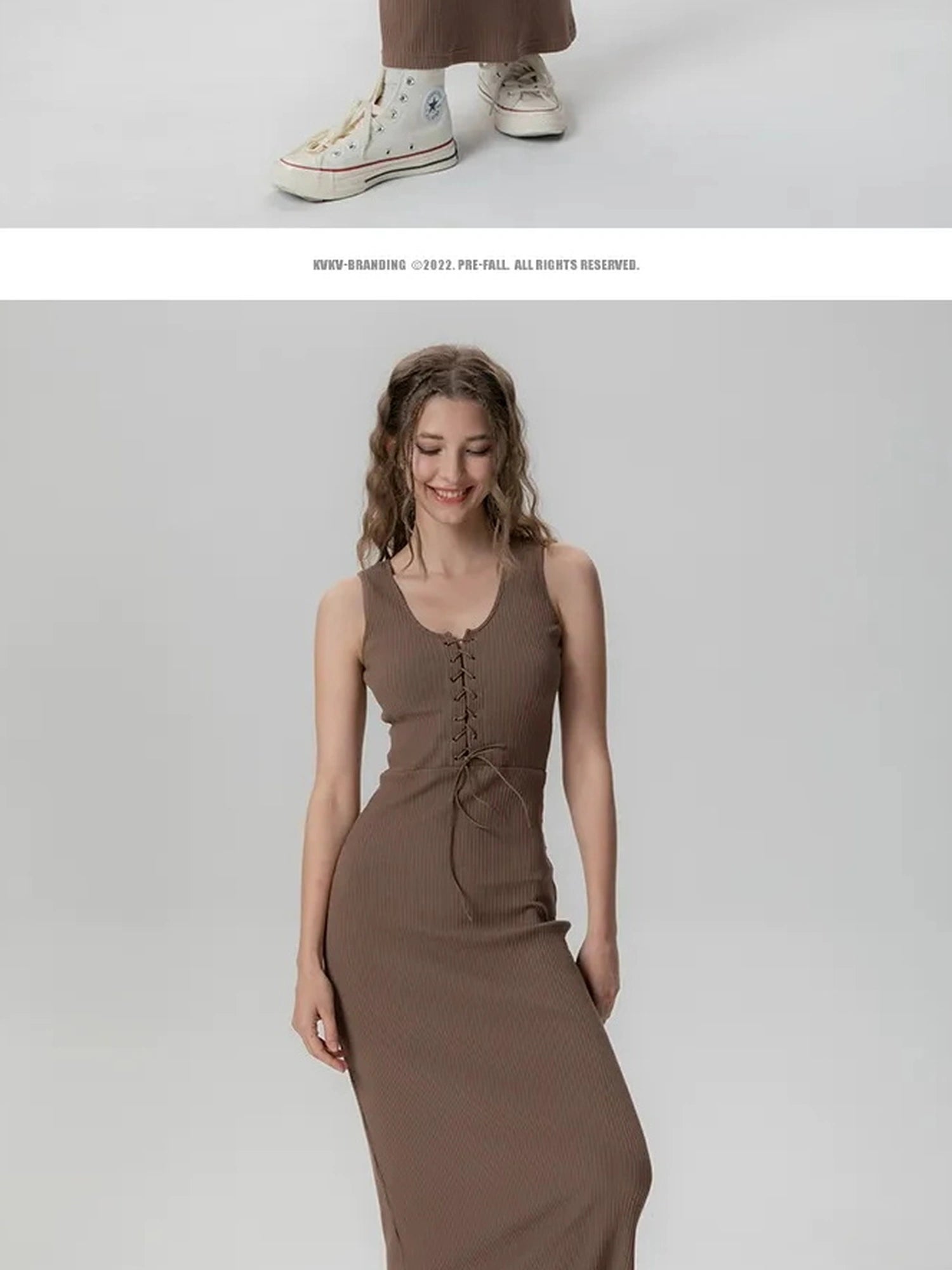 Vintage Serein Sandglass Strap Reversible Dress