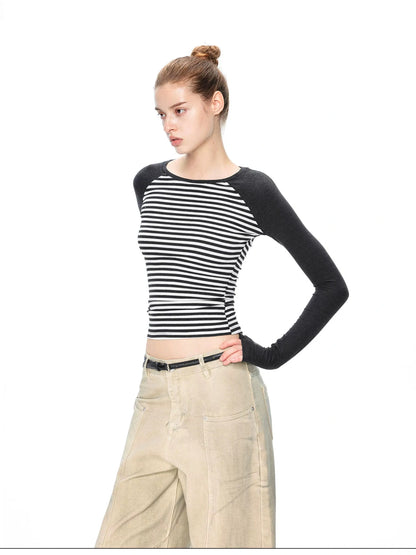 kvkv Vintage Stripe Slub Knit Tee