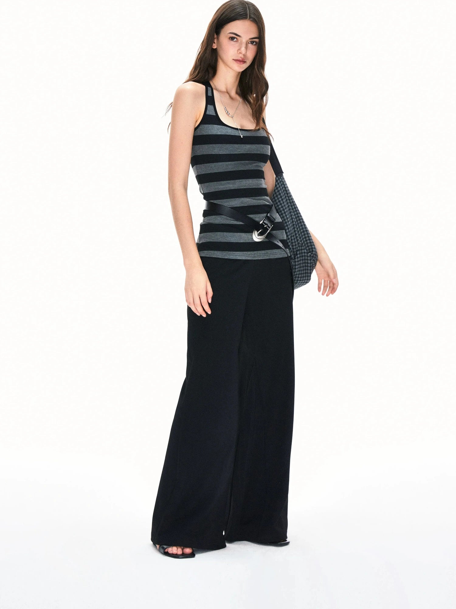 kvkv Vintage U Neck Stripe Vest