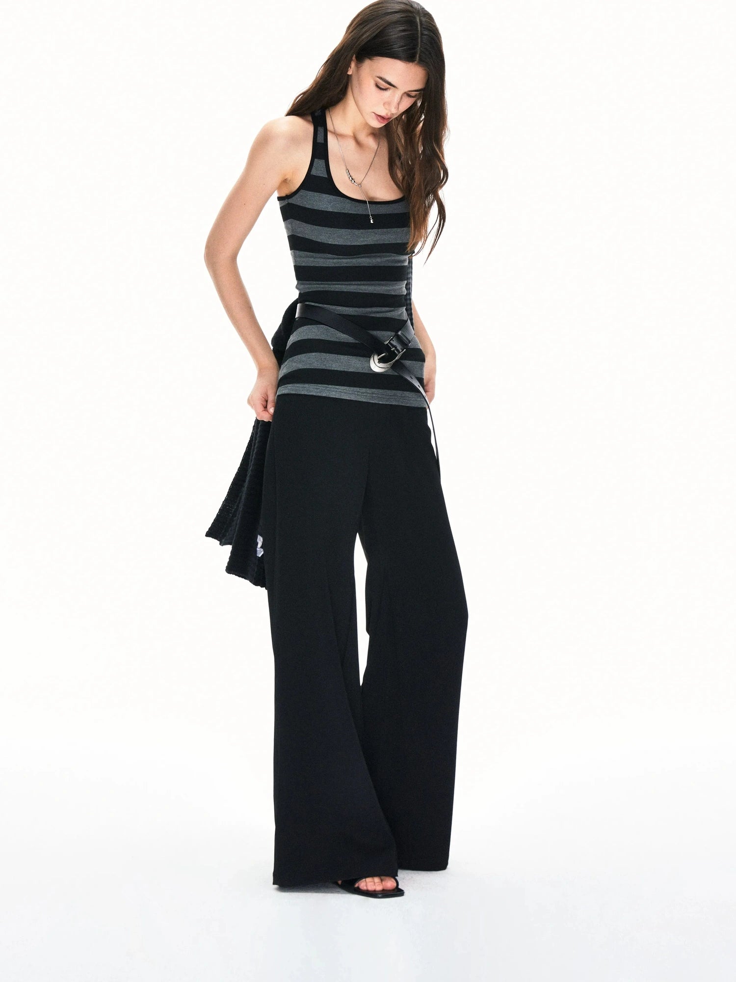 kvkv Vintage U Neck Stripe Vest