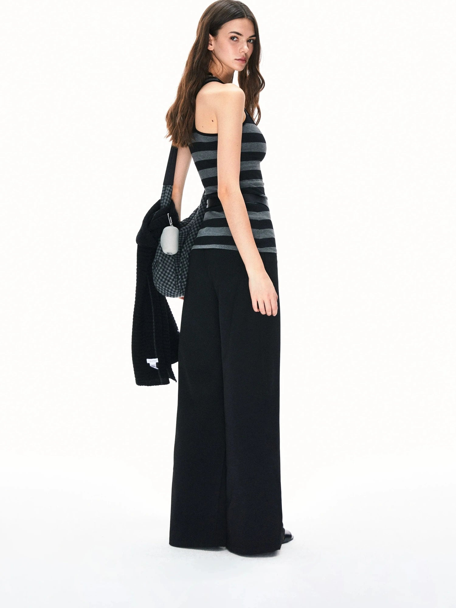 kvkv Vintage U Neck Stripe Vest