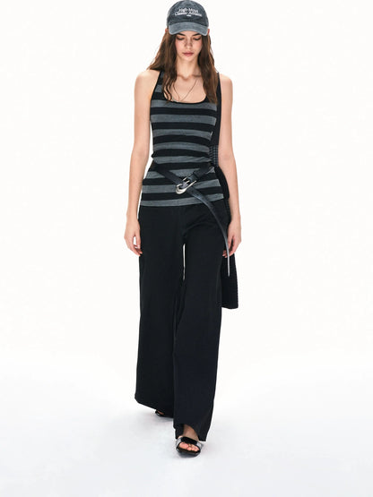 kvkv Vintage U Neck Stripe Vest