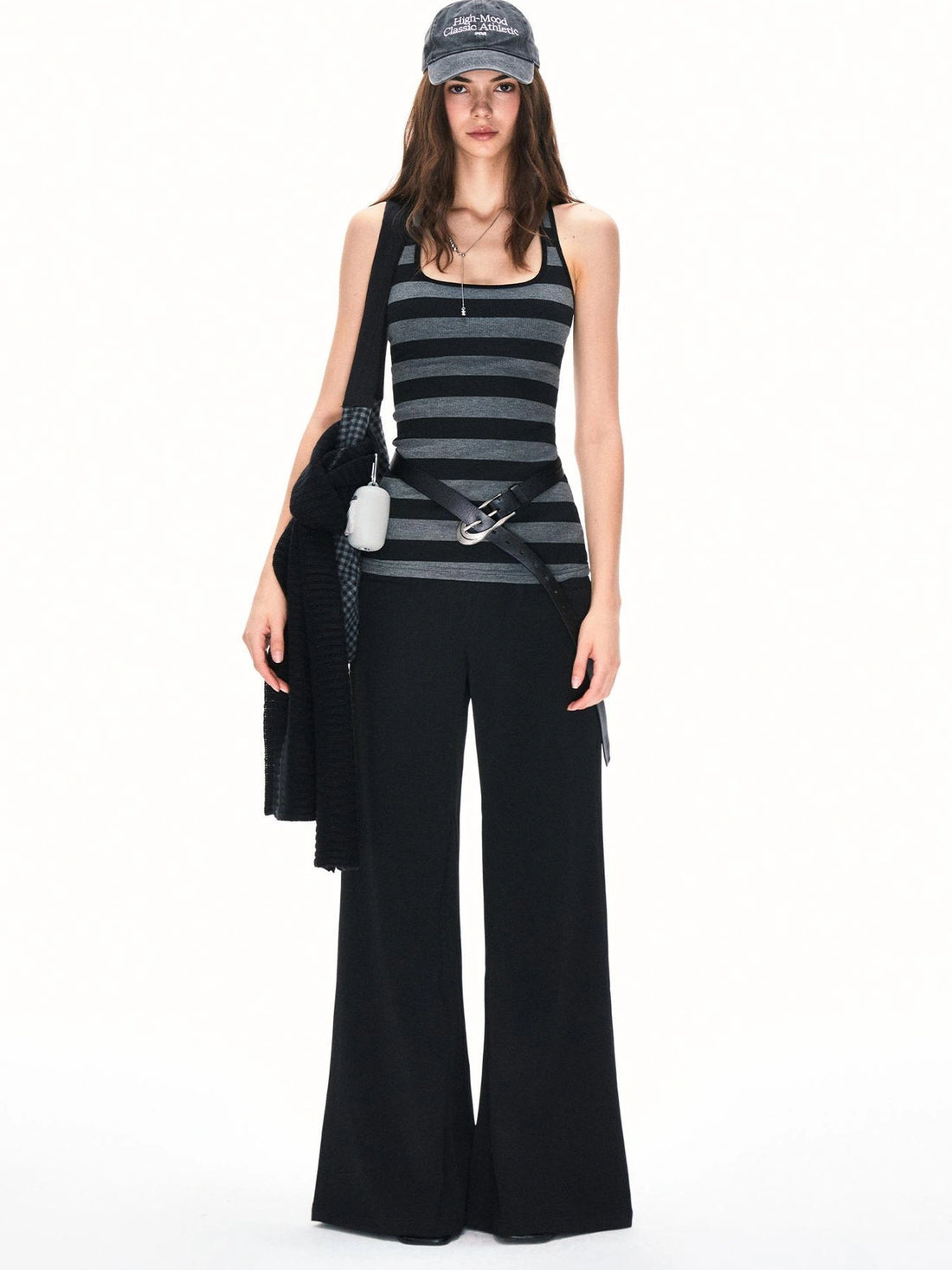 kvkv Vintage U Neck Stripe Vest