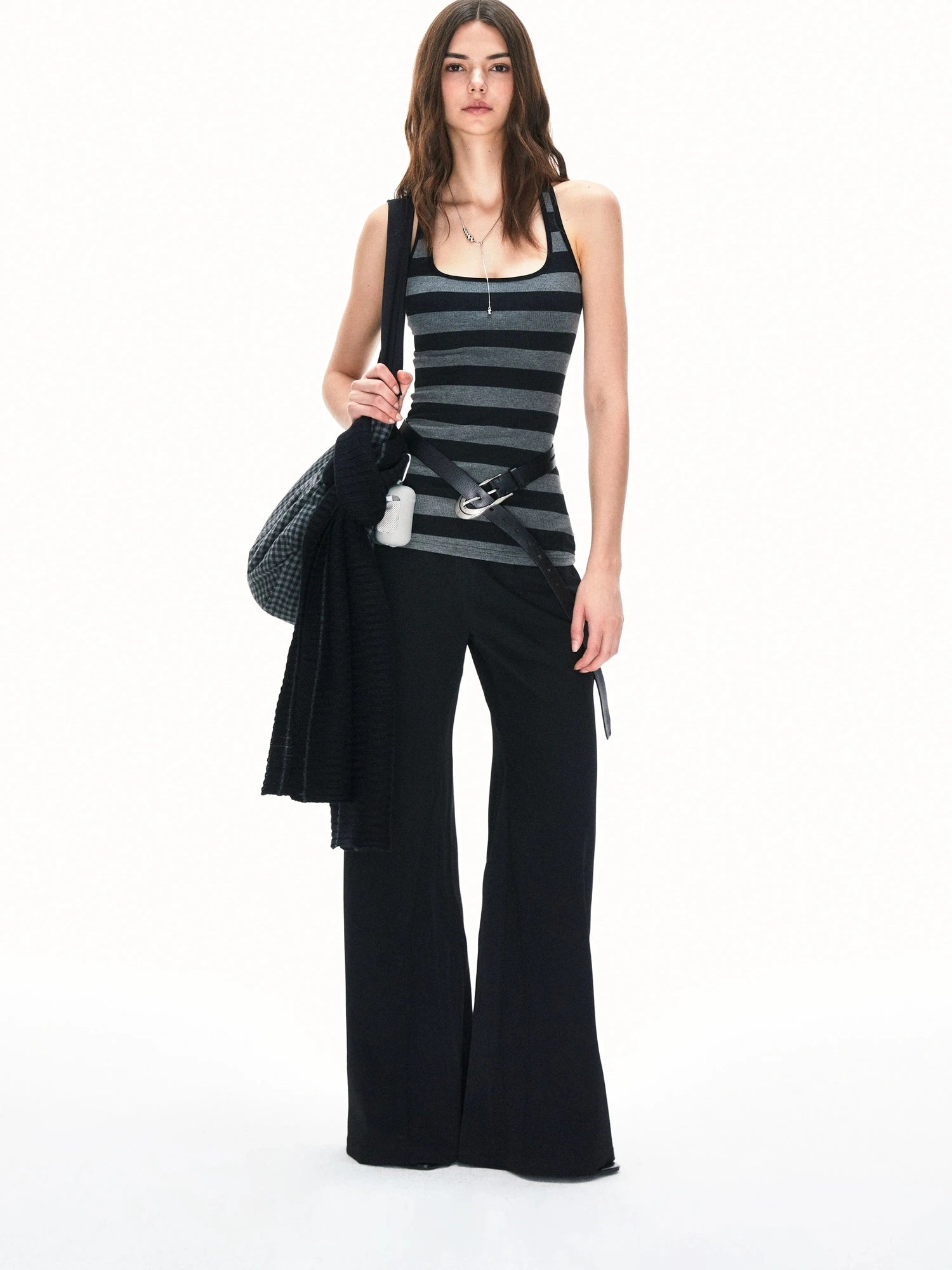 kvkv Vintage U Neck Stripe Vest