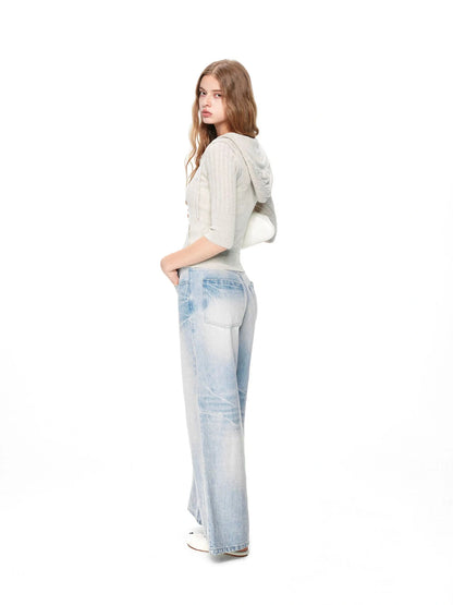 kvkv Vintage V-neck Cropped Cable Knit Sweater
