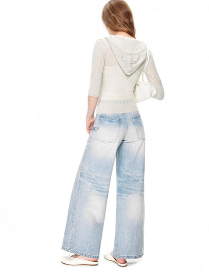 kvkv Vintage V-neck Cropped Cable Knit Sweater