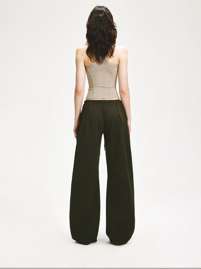 kvkv Wheat Gray Ribbed Slim Fit Women&