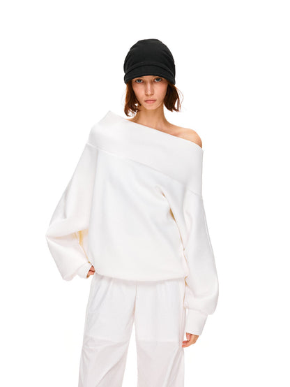 kvkv White Relaxed Asymmetric Shoulder Buttoned Longsleeve Women&