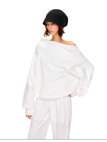 kvkv White Relaxed Asymmetric Shoulder Buttoned Longsleeve Women&