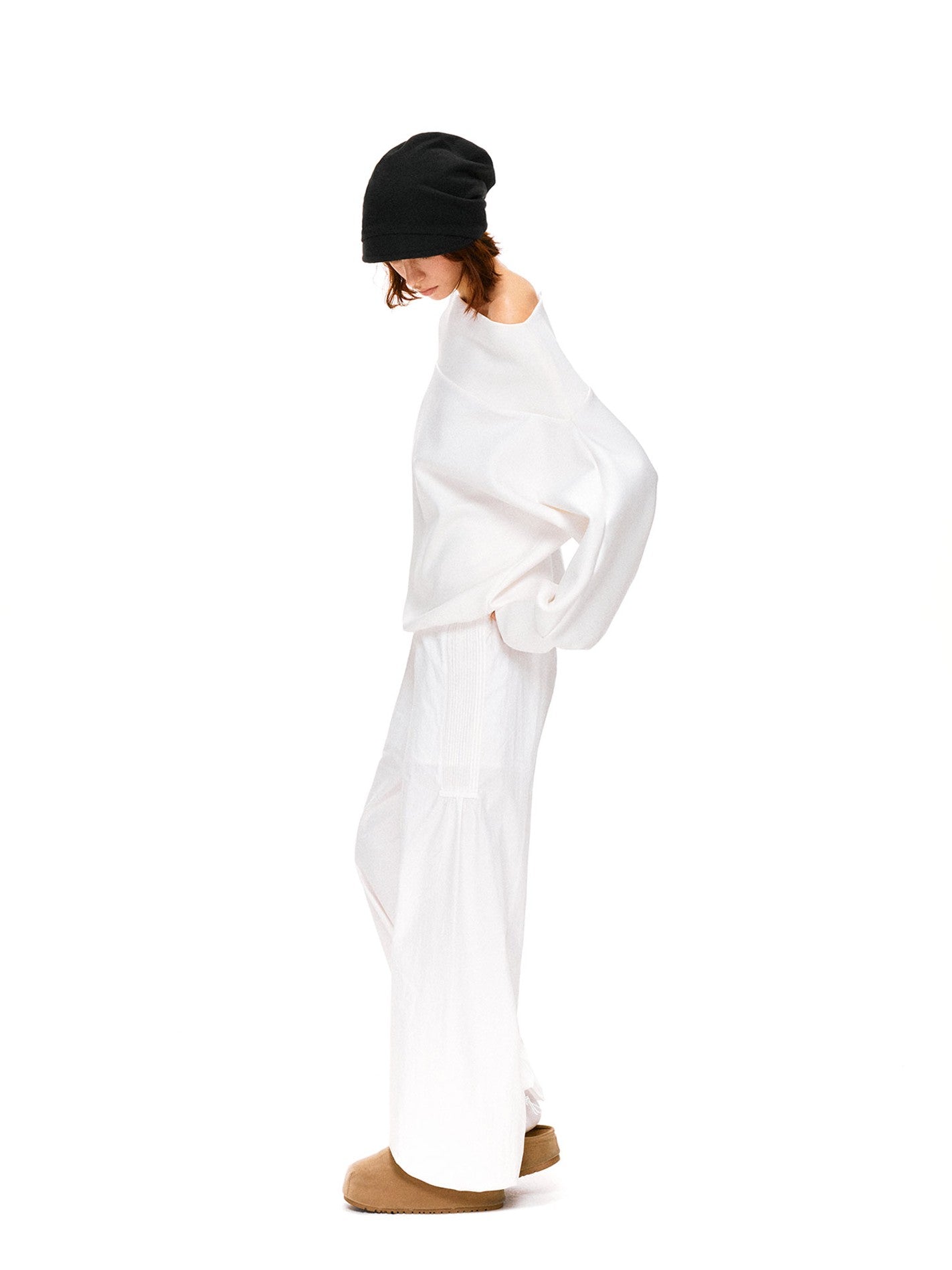 kvkv White Relaxed Asymmetric Shoulder Buttoned Longsleeve Women&