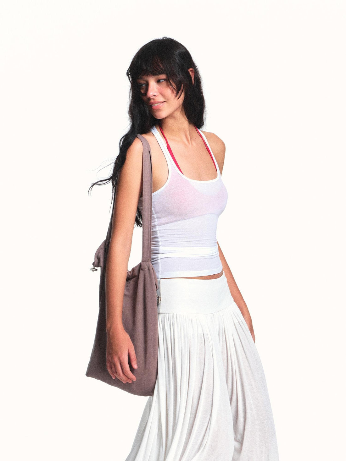 kvkv White Slim Stretch Racerback Layering Women&