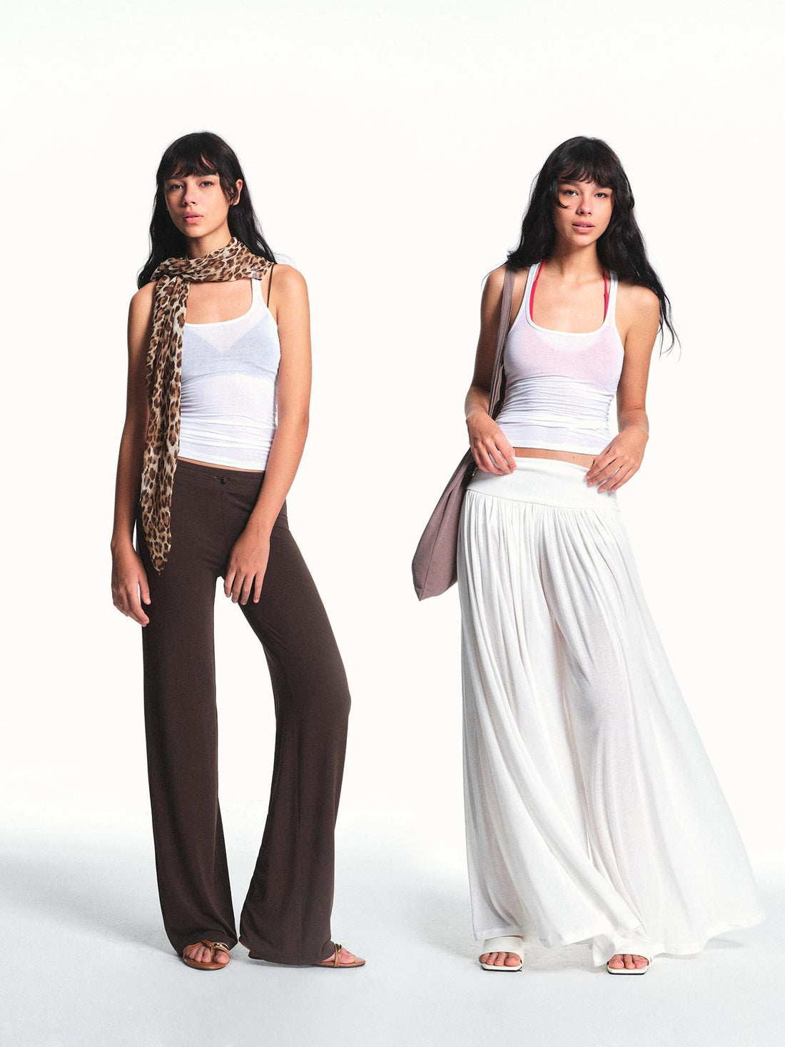 kvkv White Slim Stretch Racerback Layering Women&