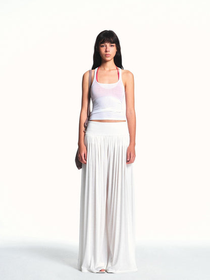 kvkv White Slim Stretch Racerback Layering Women&