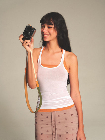 kvkv White Slim Stretch Racerback Layering Women&