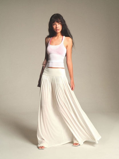 kvkv White Slim Stretch Racerback Layering Women&