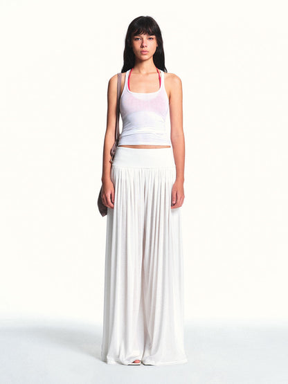 kvkv White Slim Stretch Racerback Layering Women&