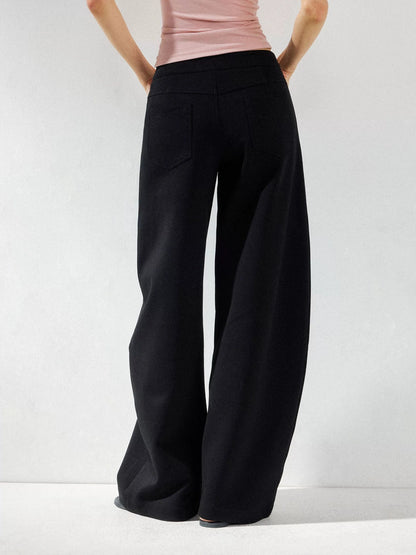 kvkv Wide Leg Curve Hem Cargo Pants