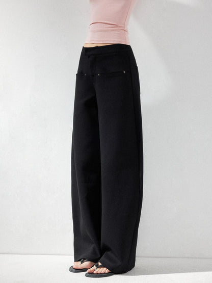 kvkv Wide Leg Curve Hem Cargo Pants