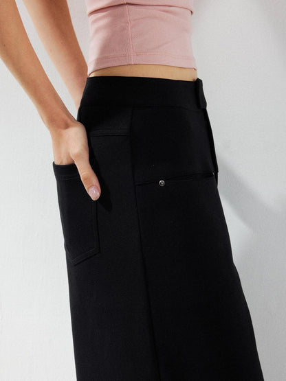kvkv Wide Leg Curve Hem Cargo Pants