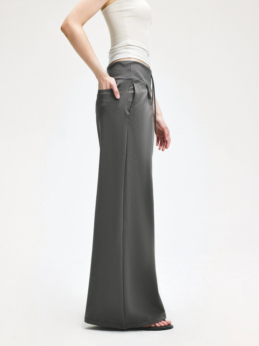 KVKV Yoga Clothing Brand - Wide Leg Ribbed Jogger Pants