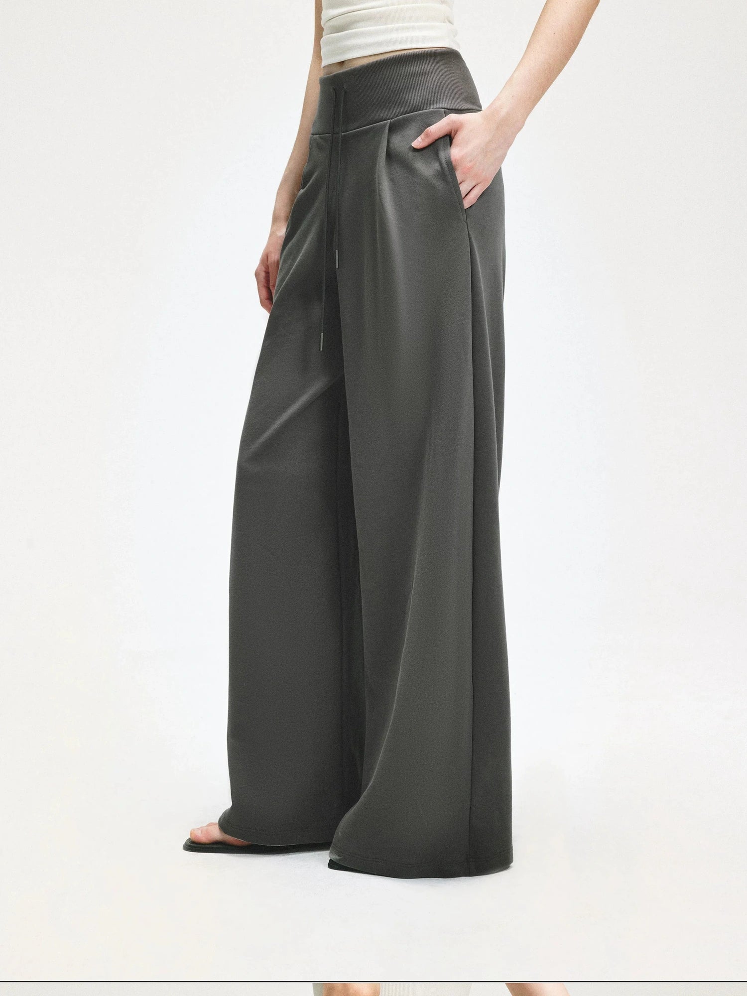 KVKV Yoga Clothing Brand - Wide Leg Ribbed Jogger Pants
