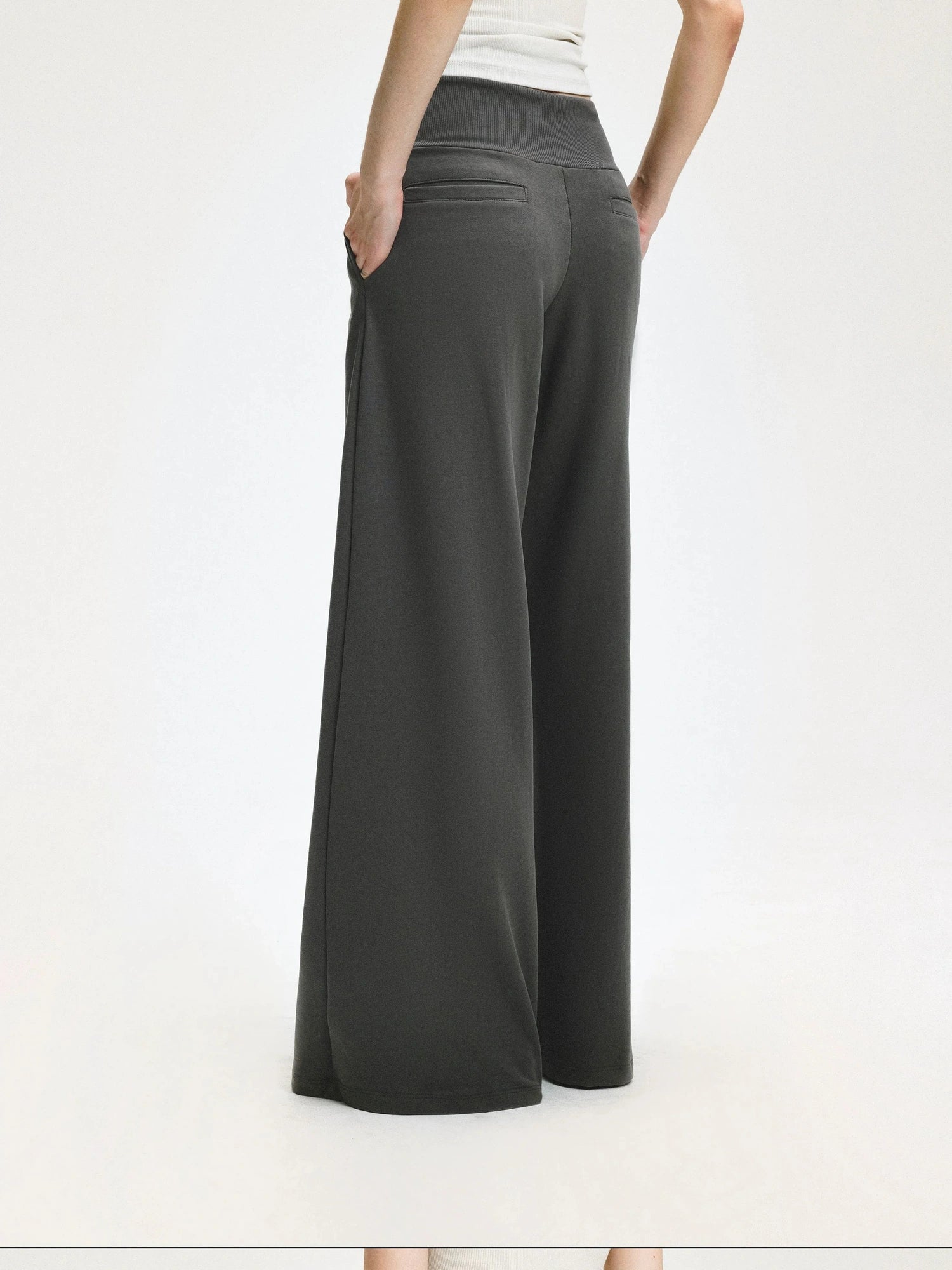 KVKV Yoga Clothing Brand - Wide Leg Ribbed Jogger Pants