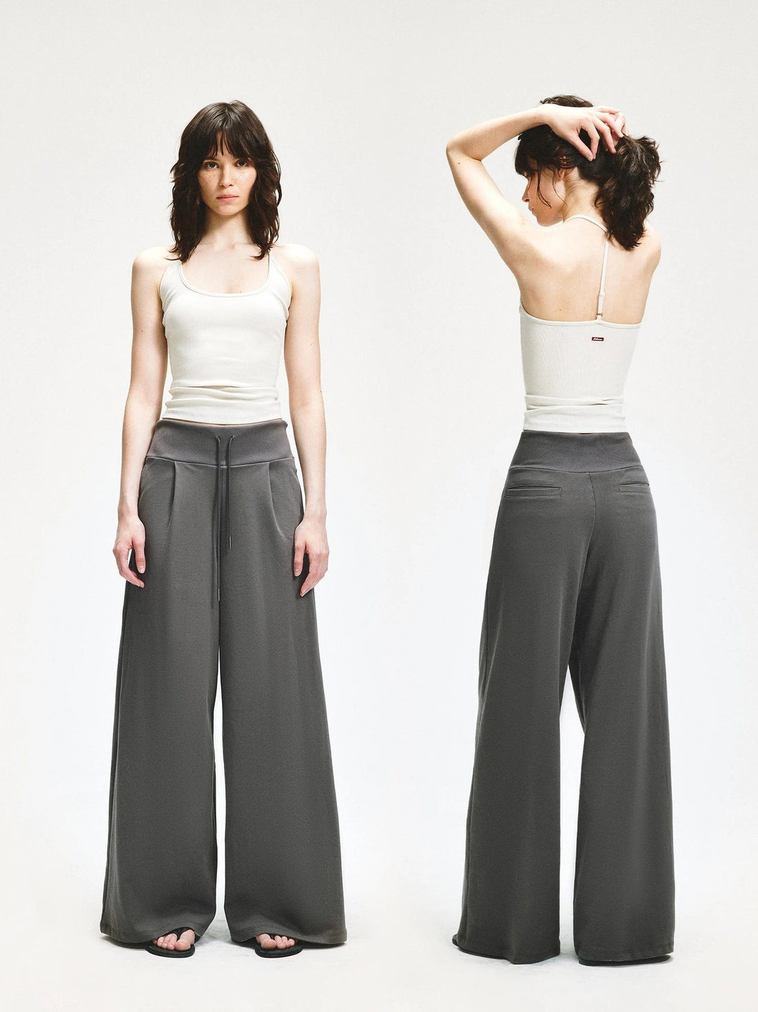 KVKV Yoga Clothing Brand - Wide Leg Ribbed Jogger Pants