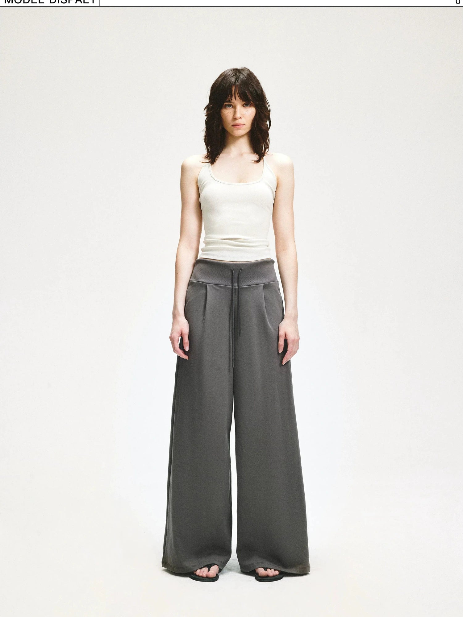 KVKV Yoga Clothing Brand - Wide Leg Ribbed Jogger Pants