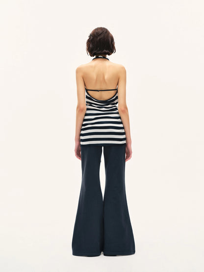 kvkv Wide Stripe Halter Top