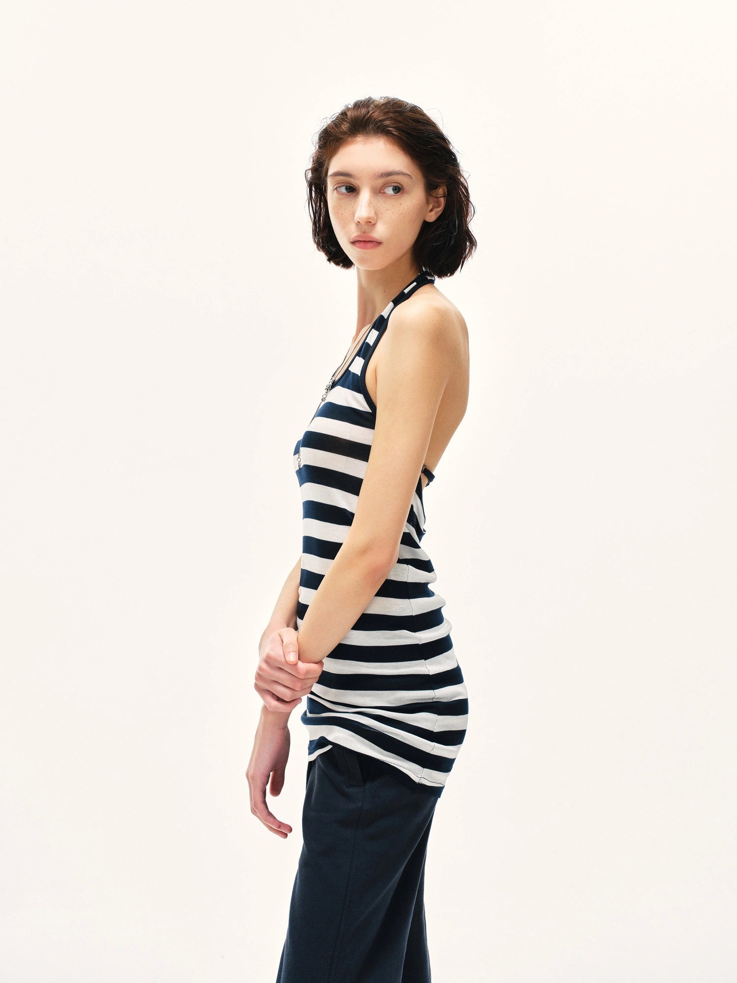 kvkv Wide Stripe Halter Top