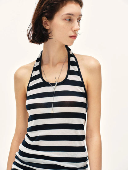 kvkv Wide Stripe Halter Top