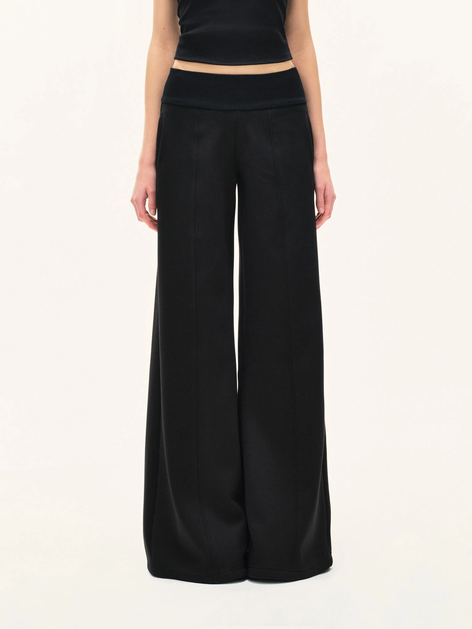 kvkv Wide Waistband Air Layer Straight Leg Sweatpants