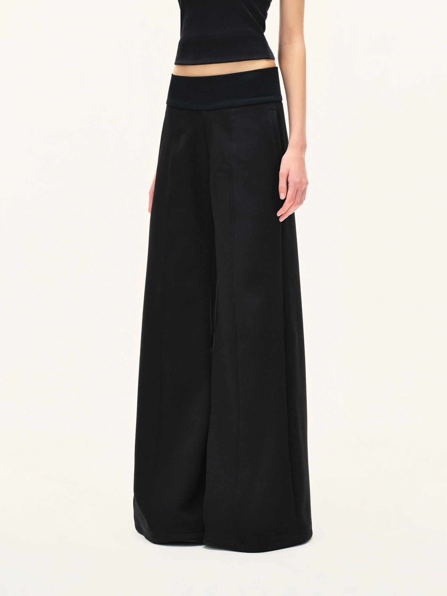 kvkv Wide Waistband Air Layer Straight Leg Sweatpants