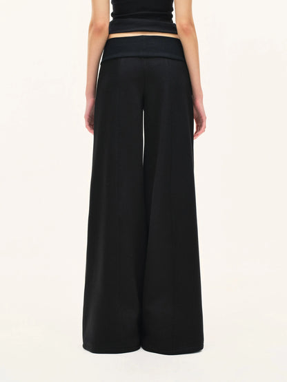kvkv Wide Waistband Air Layer Straight Leg Sweatpants