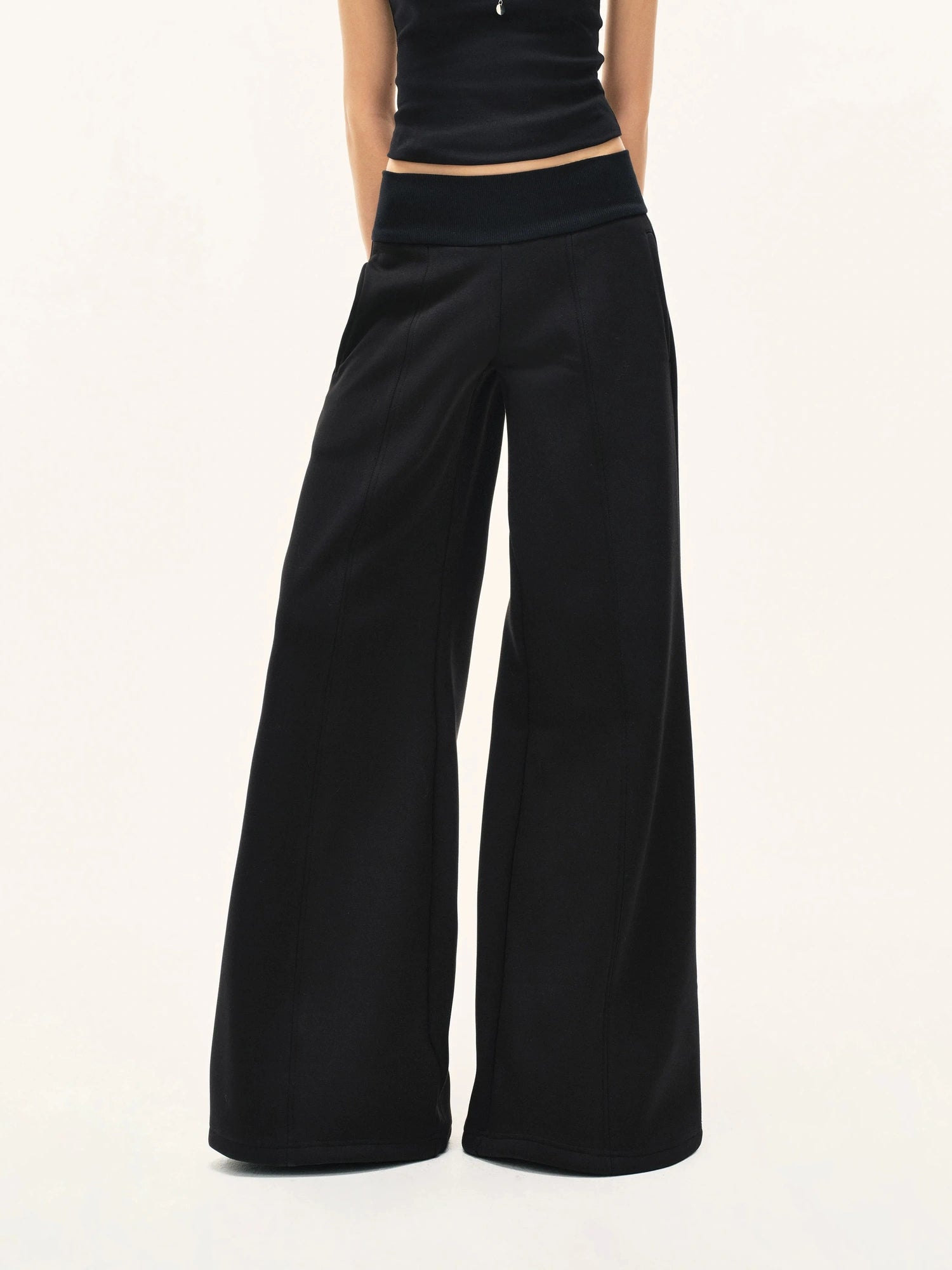 kvkv Wide Waistband Air Layer Straight Leg Sweatpants