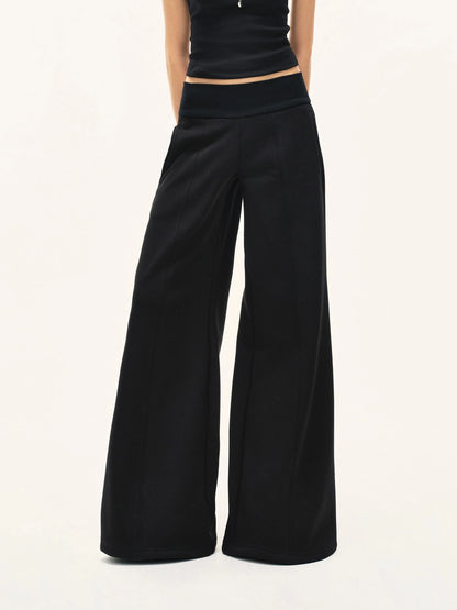 kvkv Wide Waistband Air Layer Straight Leg Sweatpants