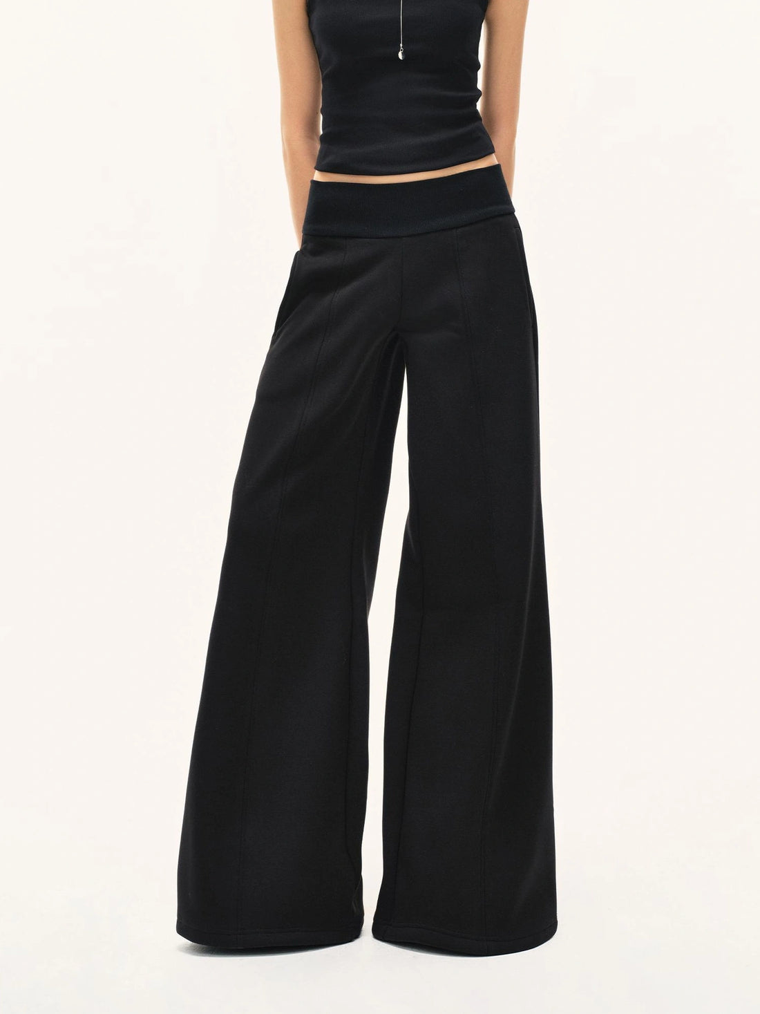 kvkv Wide Waistband Air Layer Straight Leg Sweatpants