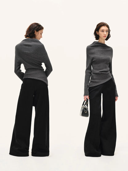 kvkv Wide Waistband Air Layer Straight Leg Sweatpants