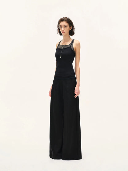 kvkv Wide Waistband Air Layer Straight Leg Sweatpants