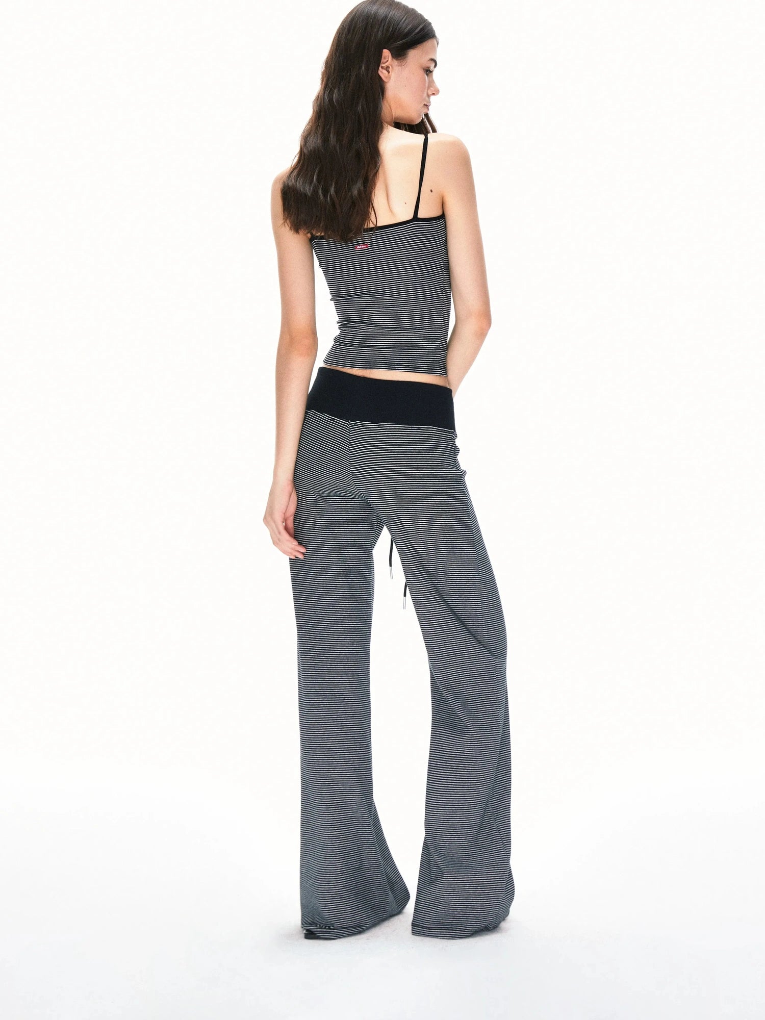kvkv Wide Waistband Stripe Jogger Pants