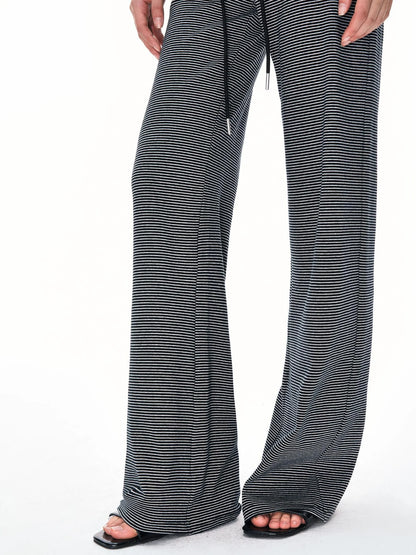 kvkv Wide Waistband Stripe Jogger Pants
