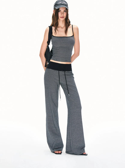kvkv Wide Waistband Stripe Jogger Pants