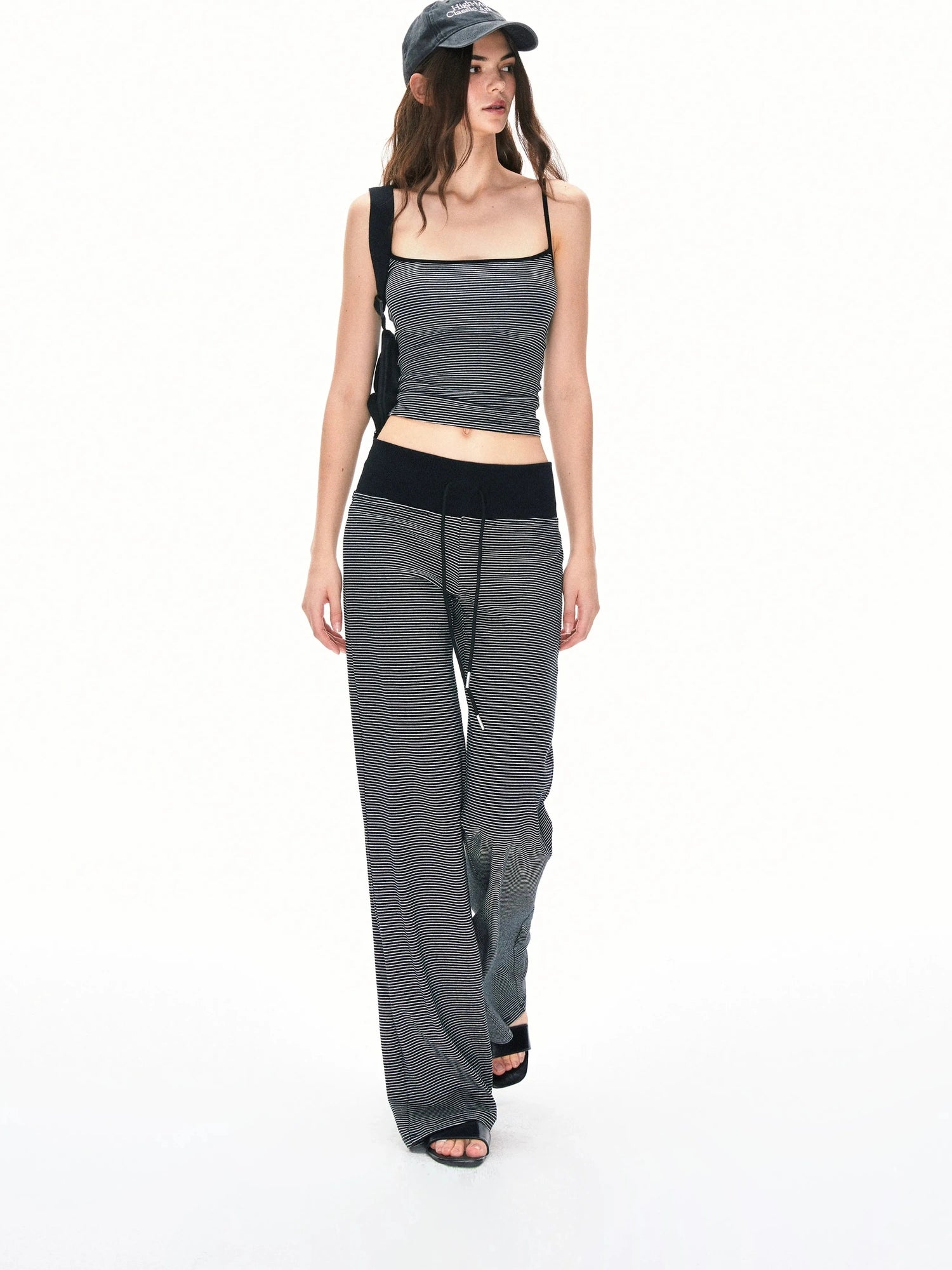 kvkv Wide Waistband Stripe Jogger Pants