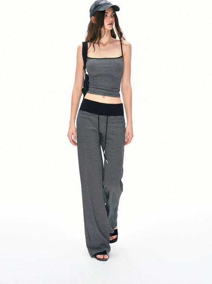 kvkv Wide Waistband Stripe Jogger Pants